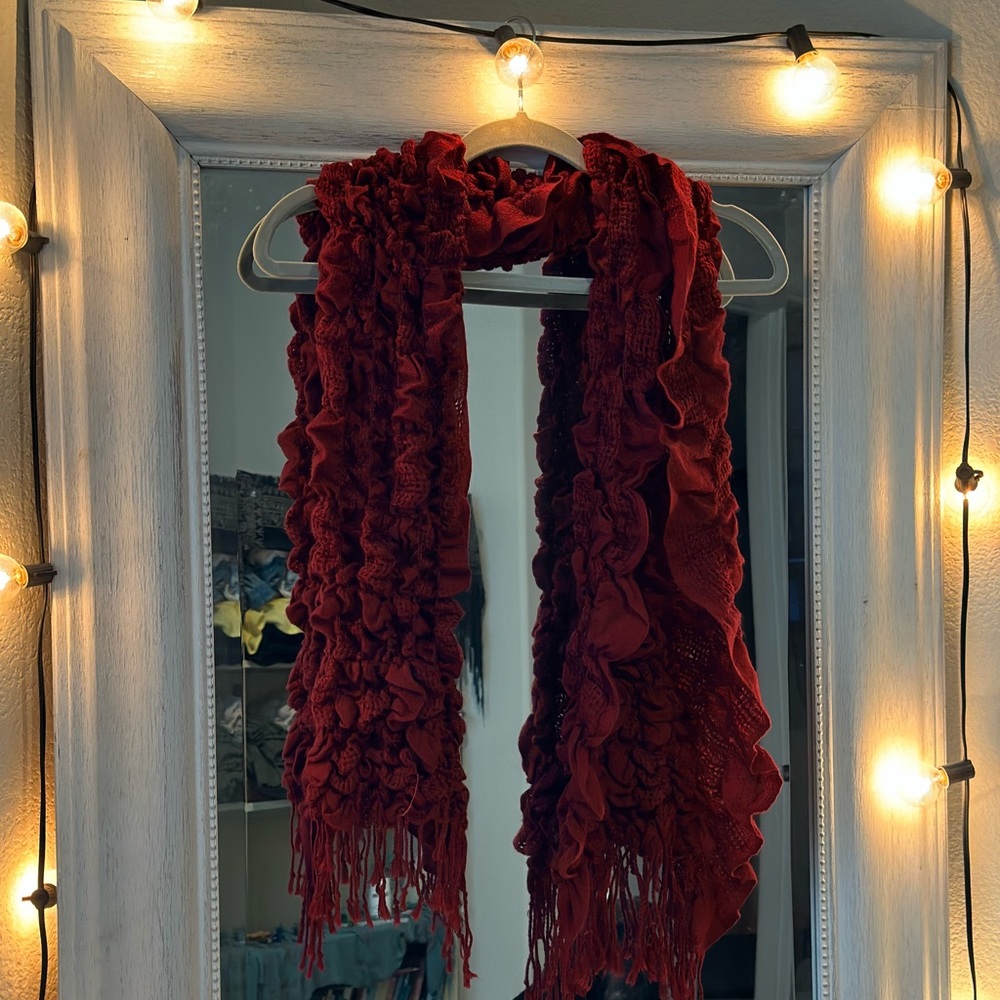 Pier 1 Imports Dark Red Scarf